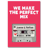 Personalised Perfect Mix Cassette Card